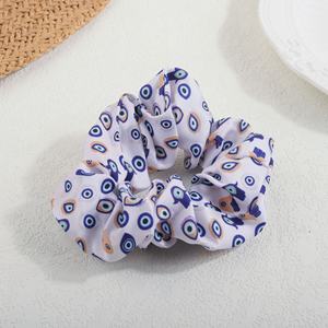 ファッションホットカスタムロゴタグシュシュ弾性ヘアバンドアクセサリーギフトプリントまつげプリントまつげシュシュ邪眼シュシュ - Product Image 3