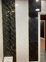 Panneau de mur décoratif intérieur de PVC de feuille de marbre de PVC de haute qualité