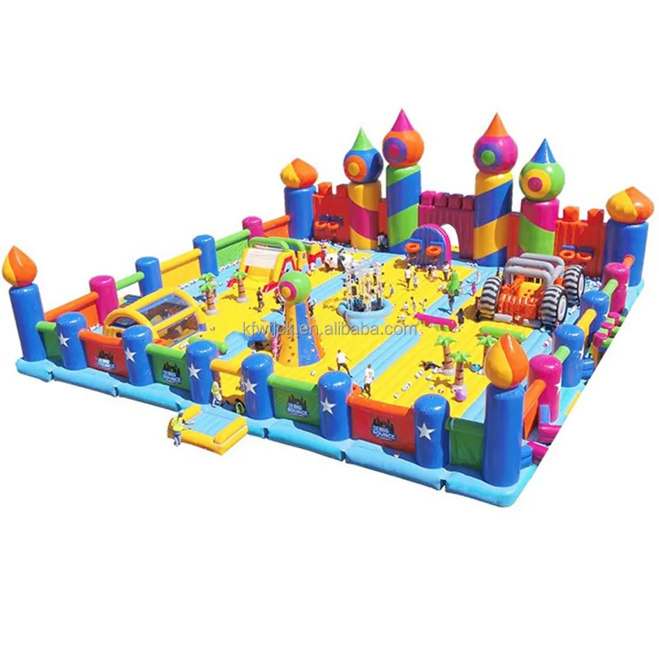 custom large scale outdoor inflatable play ground children play center fun city inflatable theme park for sale