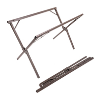 Meubles d'extérieur modernes, table pliante compacte en aluminium léger, longue et pliable