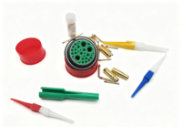 Connecteur circulaire droit en alliage d'aluminium D38999/26WJ20SN avec 14 contacts et 3 conducteurs pour applications électroniques