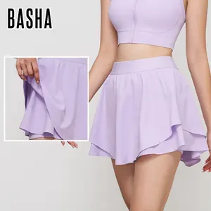 Bashasports המותניים גבוהים מותאם אישית pantskirts כושר אימון נגד ריקנות מהירה-יבש חצאית טניס נשים חצאית טניס