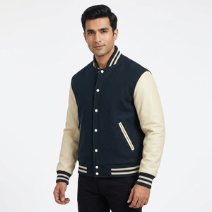 High quality <b>Wool</b> Body Leather Sleeves Varsity Jacket Quick dry custom windproof varsity jacket for sale - Product Image 1