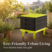 Composteur à vers de terre modulaire empilable pour la maison, le jardin, le balcon, l'intérieur, l'extérieur, la cuisine, les déchets alimentaires, vente en gros, sur mesure