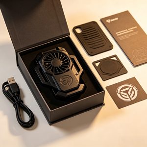 Clip de refrigeración para teléfono de aluminio con alta disipación de calor, parche decorativo metálico personalizado para piezas de modificación de teléfonos móviles. - Product Image 1