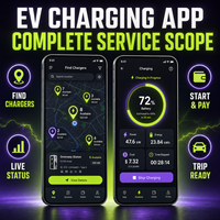 Desarrollo de Aplicaciones de Carga para Vehículos Eléctricos Personalizadas para iOS y Android con Mapa de Cargadores, Planificación de Rutas y Reserva de Carga LionCreate