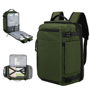 Sac à dos de voyage multifonctionnel résistant à l'eau, extensible 36-55L, grande capacité, pour ordinateur portable, unisexe, couleur unie - Product Image 4