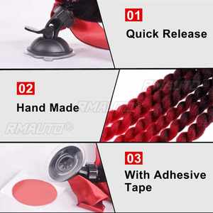 Casco de Motocicleta de 60 cm con Rastas para Mujer, Casco con Cola de Caballo Trenzada, Casco de Motocross y Bicicleta, Decoración de Cabello Estilo Punk - Product Image 3