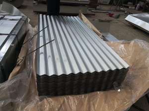 แผ่นโลหะสังกะสีลูกฟูกมาตรฐานสังกะสีชุบอลูมิเนียมแข็งเต็ม22เกจแผ่นมุงหลังคา - Product Image 2