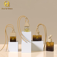 Vente en gros de mini flacons de parfum pour voiture en verre, flacons de parfum en verre, diffuseur de parfum suspendu pour voiture, petits flacons de parfum vides pour voiture