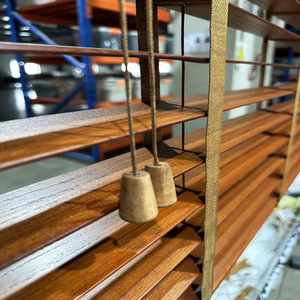 Rèm cửa sổ hàng ngày với cài đặt tích hợp paulownia nhuộm thanh rèm Venetian rèm cửa sổ đa năng - Product Image 2