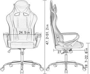 Silla de Oficina Giratoria con Marco Metálico para Videojuegos, de las Mejores Marcas, Silla Gamer - Product Image 5
