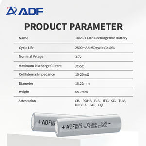 リチウムイオン電池電池電池<span class=keywords><strong>18650</strong></span>,3.7v 2500mah 9.25wh 3c掃除機リチウムイオン充電式バッテリー - Product Image 3
