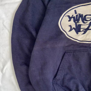 Sudadera de algodón grueso con logo personalizado y estampado en relieve, estilo chándal de felpa, ropa urbana personalizada, lavado ácido, para hombre - Product Image 4