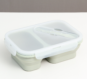 Boîte à lunch rectangulaire multifonctionnelle en silicone ODM/OEM, matériau de qualité alimentaire, accessoires compatibles <span class=keywords><strong>micro</strong></span>-ondes - Product Image 6