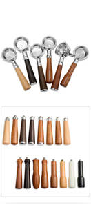 Portafilter kopi Stainless Steel 304, pegangan kayu mesin kopi Barsetto 58MM - Product Image 4
