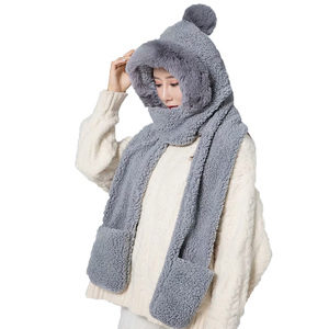 Écharpe de costume chaud d'hiver Offre Spéciale, gants chauds d'extérieur d'hiver, écharpe en fausse fourrure - Product Image 2