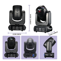 Lumière de scène mobile à faisceau LED 150W, mini lumières robotiques DJ, 18 prismes, tête mobile, spot, fête, disco, lumière de scène DMX, tête mobile