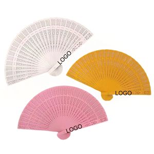 Ventilador de mano de fábrica, abanicos de mano de madera grabados personalizados, abanico de mano de boda plegable, mango de madera - Product Image 1