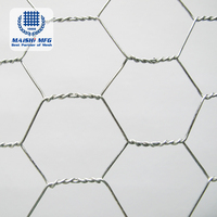 Fil de poulet de 50ft x 1.3ft-Clôture hexagonale galvanisée de filet de grillage, barrière d'animal de barrière de jardin
