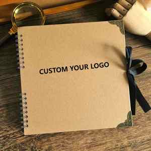 DIY Handmade Customizable <b>Journal</b> 80 Sheets Spiral Binding Scrapbooking Leather Cover 8x8 Inch Hardcover Digital Notebook - Product Image 2