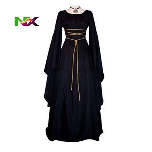 Nouvelle <span class=keywords><strong>robe</strong></span> de sorcière médiévale pour femmes, Halloween, carnaval, fête, cosplay, performance, vêtements, costumes de mariée vampire du <span class=keywords><strong>Moyen</strong></span> Âge - Product Image 1