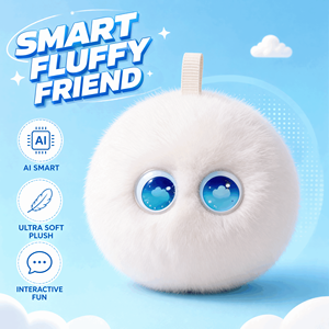 Jouet en peluche intelligent IA GPT Grand Modèle Yeux Bleus Chantant Interactif Multilingue Multicolore avec Lanière - Product Image 3