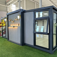 Maison conteneur modulaire de luxe de 20 pieds avec structure en acier, panneaux sandwich isolés et cuisine intégrée