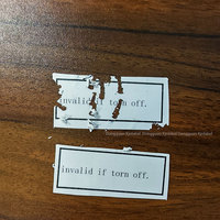 Autocollants adhésifs destructibles inviolables en forme de coquille d'œuf, étiquettes de sécurité en vinyle anti-contrefaçon personnalisées pour cadeaux et artisanat
