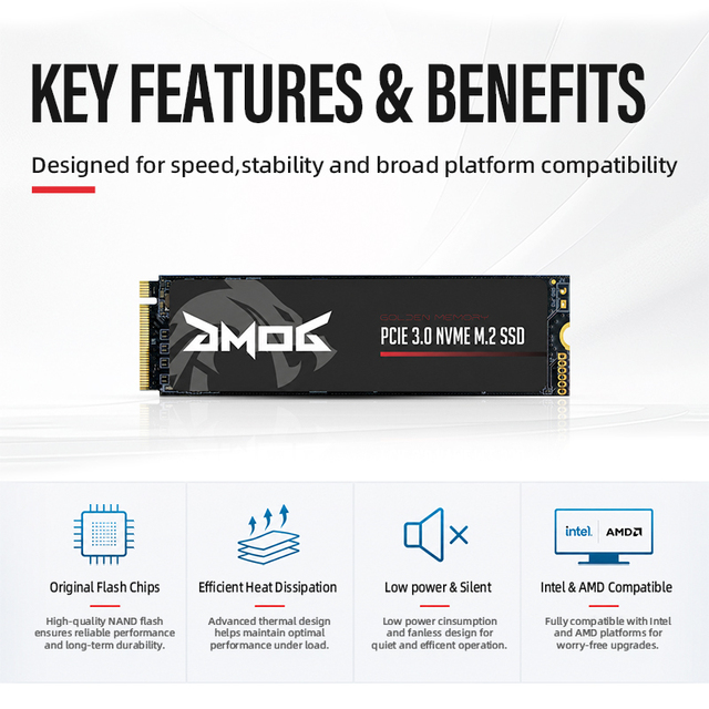 New 128GB 256GB 512GB 1TB NVMe M.2 PCIe Gen3 Solid State Drive High Performance Internal Storage Desktop Gaming Laptop 3-Year