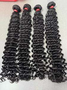 批发未加工的柬埔寨寺庙人发束 发质类型 身体波浪卷发 短卷直发 深波浪编织 - Product Image 2
