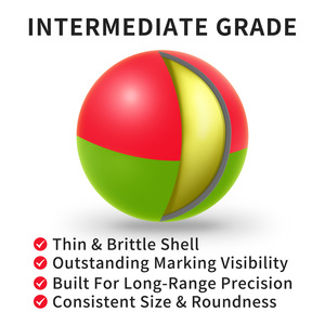 Viên sơn bắn súng cỡ 0.50/<span class=keywords><strong>0.68</strong></span> Cal, tùy chỉnh số lượng lớn, cấp trung cấp, nhiều màu vỏ và màu ruột. - Product Image 2