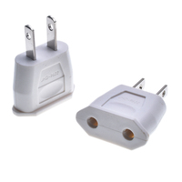 Adaptateur de prise UE vers US, rond vers plat, 2 broches, petit convertisseur pour rasoir, lampe, connecteur 6A 250V, 9622-1, certificat CE