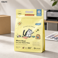 YOUYI Sachet à fond plat refermable avec fermeture éclair personnalisée 2kg 5kg pour aliments secs pour chiens, pochette verticale avec fermeture éclair, fabrication OEM directe usine