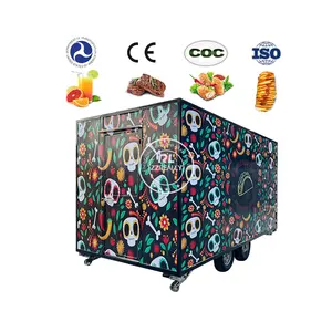 2024 Best Selling Fry Ice Cream Roll Cart customized Mobile Food Trailer french Fries Food Truck