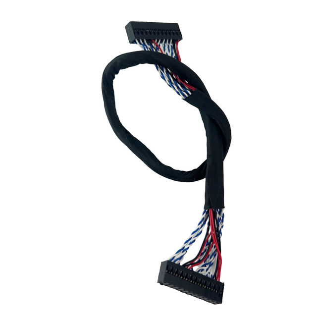 ODM OEM FIX-30 P RoHS Compliant 40 Pin Extension Lcd LVDS Wire Harness 40 Pin LVDS Cable Assembly Factory  Display