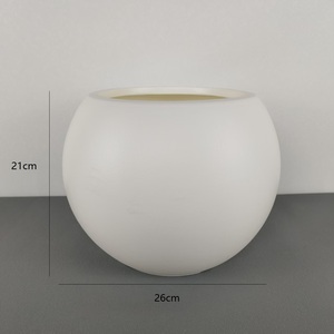 <span class=keywords><strong>Grande</strong></span> vaso di fiori di plastica sferica per salotti, balconi e case, bianco, vaso esterno di <span class=keywords><strong>grande</strong></span> diametro - Product Image 2