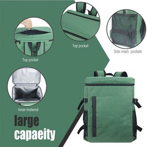 OEM Custom Fashion Insulated 25L <b>Backpack</b> <b>Cooler</b> Bag 600D Oxford Waterproof Large Capacity Outdoor Camping Lunch - Product Image 6