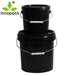 Seau en plastique recyclé de 10 litres Seaux carrés en plastique de qualité alimentaire de 2 gallons avec couvercle - Product Image 6