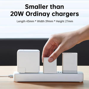 <span class=keywords><strong>Chargeur</strong></span> Super Rapide PD 20W, Charge Rapide QC3.0+, Multi-Ports Double Port 1C1A, Prise US pour iPhone iPad Mac Samsung, Compact Portable, Usine - Product Image 4