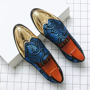 Chaussures habillées pour hommes en cuir véritable, style brogue, bout pointu, à enfiler, pour le travail et les occasions formelles, tendance 2025 - Product Image 4
