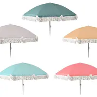Роскошный винтажный деревянный зонтик на заказ, пляжный зонтик с кисточками, зонтик с кисточками для сада