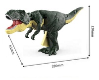 Jouet dinosaure T-Rex personnalisé avec son et lumière, fonction de pression pour un bruit rugissant, figurine éducative pour enfants, OEM ODM, marque privée, vente en gros
