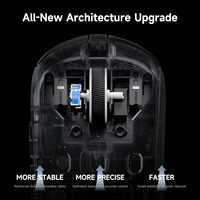 Souris de jeu sans fil ultra-tri-mode MCHOSE A7 V2 pour l'e-sport, 59g, capteur PAW3950 TI 42K, autonomie de 130 heures, vente en gros, nouveauté
