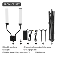 Lyre — lampe de remplissage vidéo Led Pro 45W, Double bras, accessoire pour Studio de téléphone, maquillage, tatouage et beauté