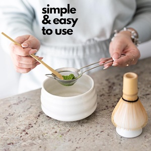 Juego de Matcha OEM Hecho a Mano con Batidor de Bambú Chasen, Tazón Japonés, Cuchara y Soporte para Batidor, Personalizado para Ceremonia - Product Image 4