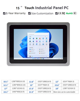 Monitor Táctil Industrial Capacitivo de Montaje en Pared para Fábrica, Panel PC de 15/17/21.5 Pulgadas, Pantalla Táctil Capacitiva, Opciones Multi-CPU, Full HD