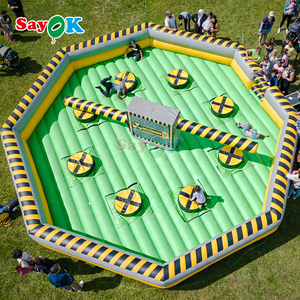 Sayok 7m 23ft <span class=keywords><strong>Jeux</strong></span> gonflables en plein <span class=keywords><strong>air</strong></span> 0.55mm PVC Toxique Meltdown Machine <span class=keywords><strong>de</strong></span> jeu <span class=keywords><strong>gonflable</strong></span> avec souffleur d'<span class=keywords><strong>air</strong></span> - Product Image 2