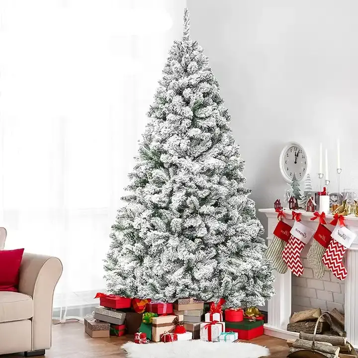 Penjualan terlaris grosir unik salju putih pohon Natal untuk rumah halaman pesta dekorasi jalan taman