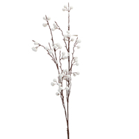 Kerstdecoratie van natuurlijk en kunstmatig wit plastic schuim, bessen en fruit, inclusief steel, groothandel leverancier